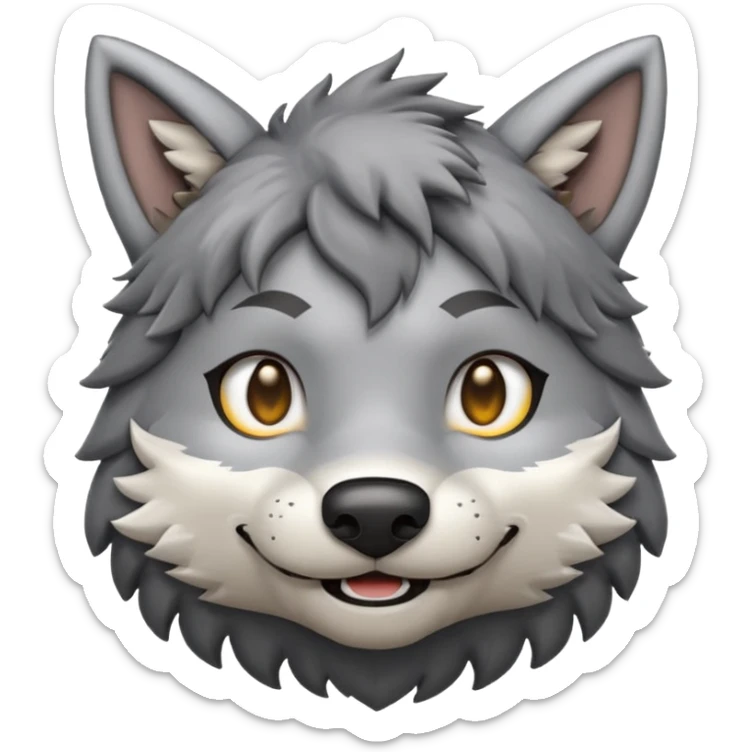 Minecraft wolf emoji for discord with a hand petting the dog on the top of its head sticker