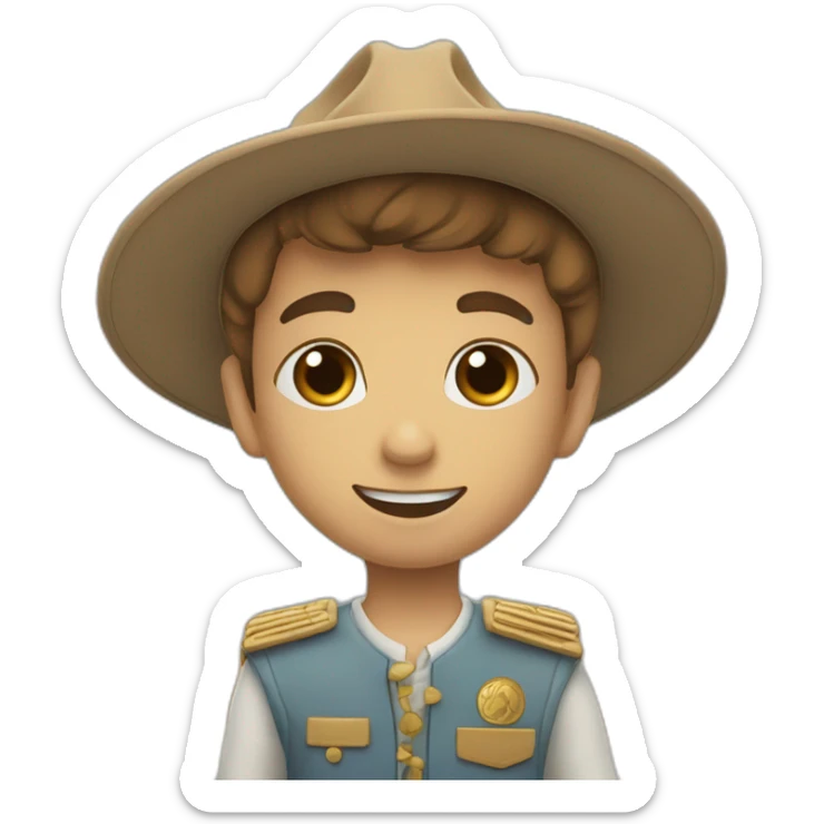 un garçon mettant ça tête entre son épaule en qui pointent ces deux bras vers le ciel sticker