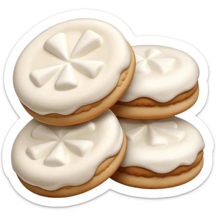 Marshmallow cream cookies sticker