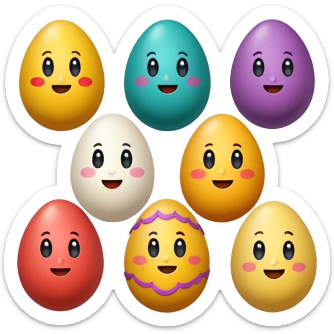 7 con temática de pascua  sticker