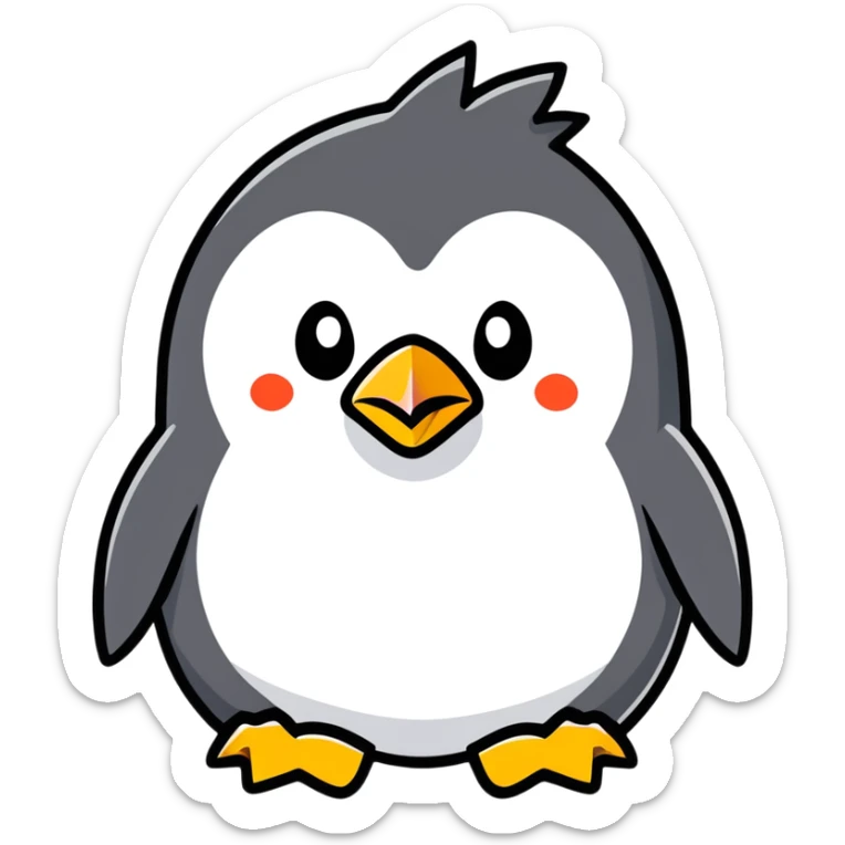 An angry penguin sticker