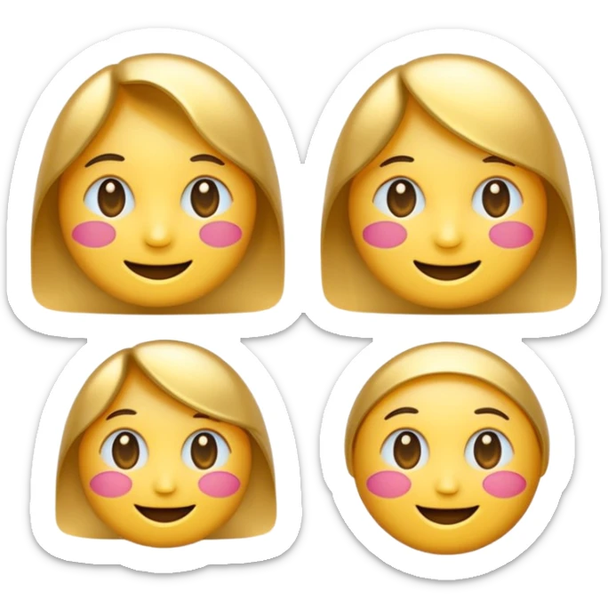 Modern and stylish emoji designed from AI symbol with shiny gold color sticker