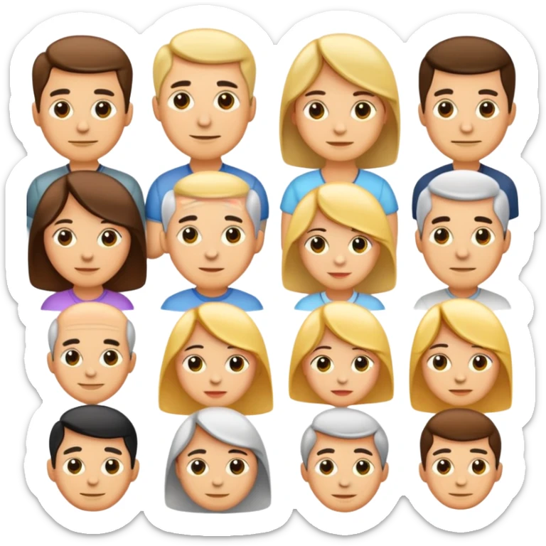 Generate emoji with persons Tuche family from such French comedy film  sticker