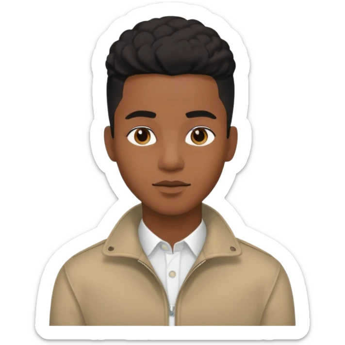 black young adult male using their financial income on lifestyle and aesthetics  sticker