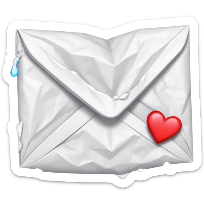 Love letter with tears for 'Quit Playing Games With My Heart' by Backstreet Boys sticker