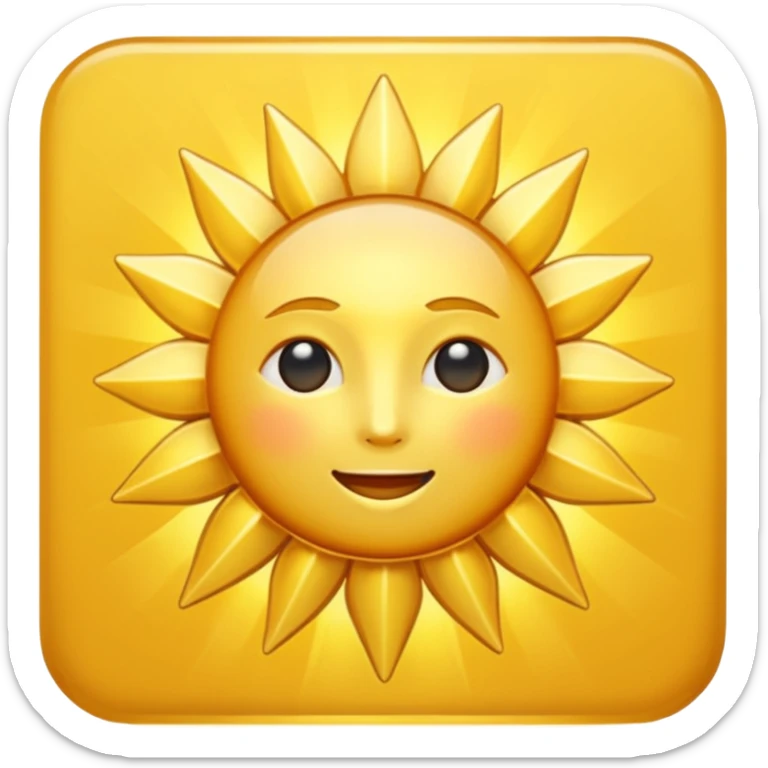 golden sun head sticker