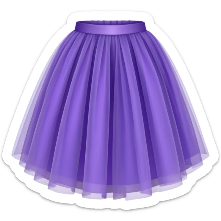 cinematic-realistic-purple-tutu,-layers-of-fine,-soft-tulle-forming-a-voluminous-and-airy-skirt,-delicate-folds-catching-the-light,-slightly-frayed-edges-adding-authenticity,-glowing-softly-with-a-warm-and-ethereal-elegance sticker