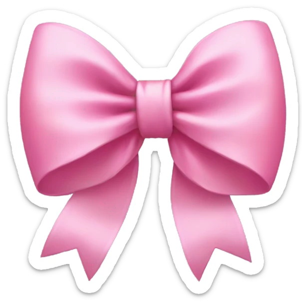Pink bow sticker
