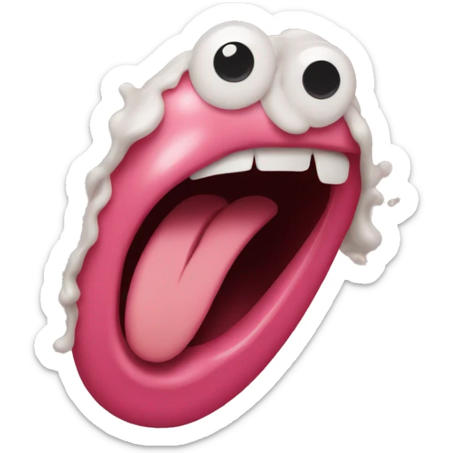 Tongue sticking out sticker