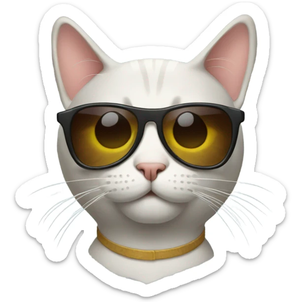 Cat with sunglasses sticker