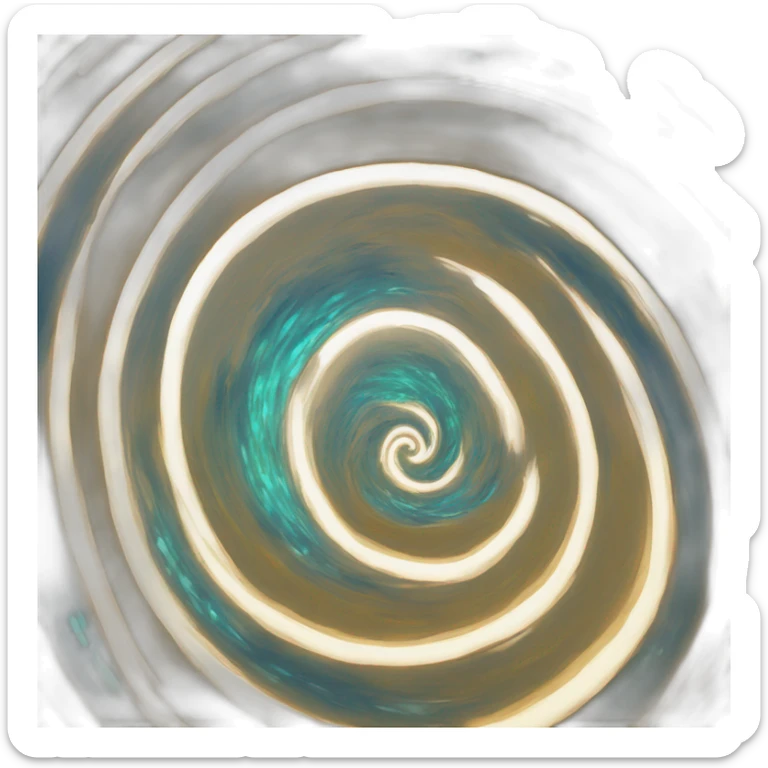 Un puis-portail en spirale ambiance aqueuse. Détaillé et irisé. sticker