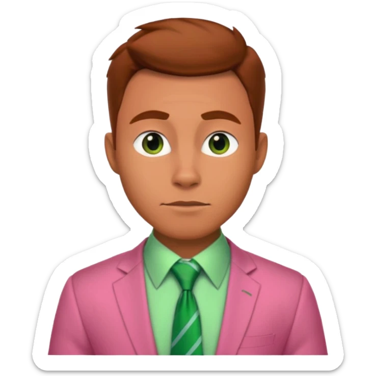 Nick Wilde (pink shirt, green tie, no suit) from the Zootopia Disney movie sticker