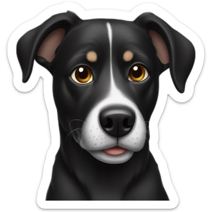 Black dog sticker