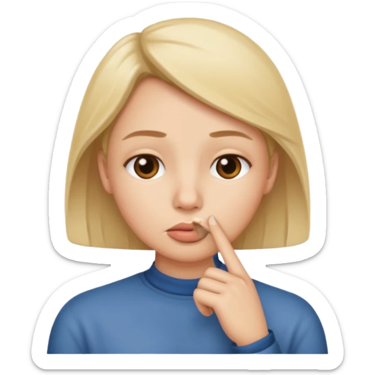 😱😡👿Kuchh Aisa Hi image Rahe Jo Apne Munh per ungali Rakhe Hue silent Rahe Uske Jaisa bahut image bnao sticker