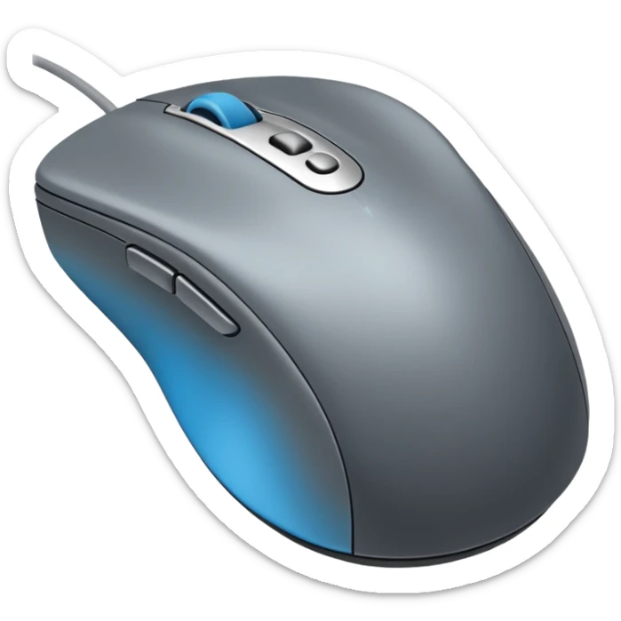 A computer mouse sticker