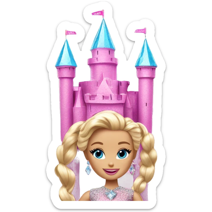 barbie diamond castle sticker