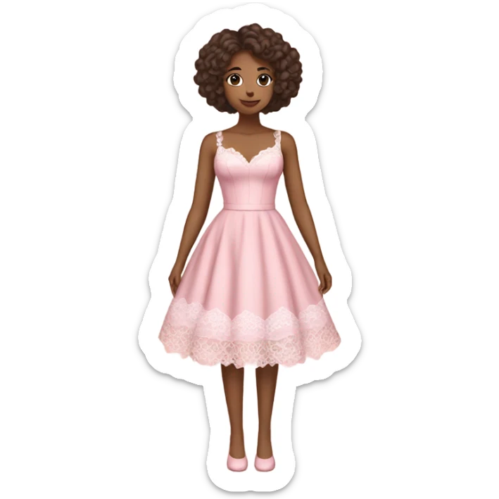 cute pink dress  sticker