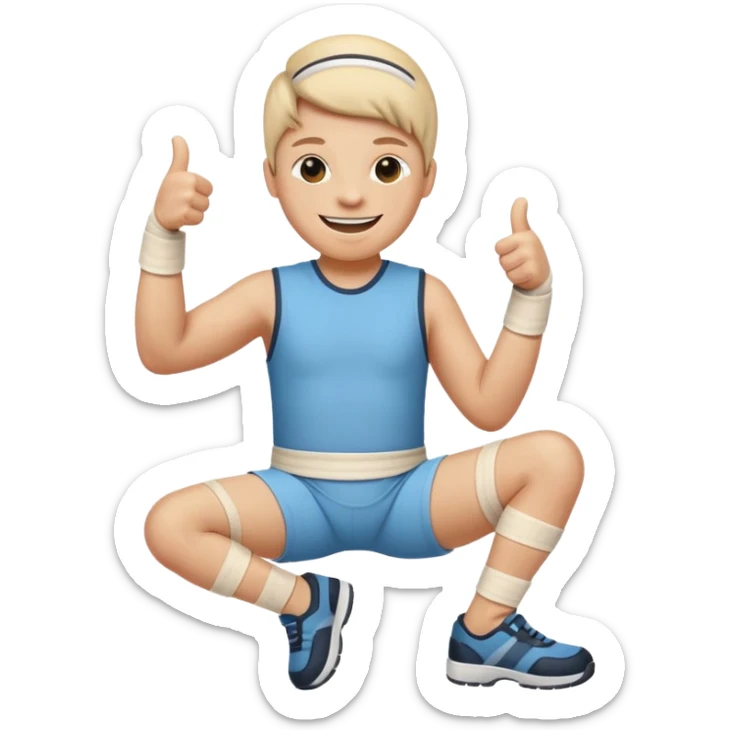 Ich fühle mich fröhlich, weil ich taglich positive Lust habe. Außerdem habe ich gestren Unfall gemacht. Uhhh aber … ich bin stark 💪🏼🦿🦾 sticker