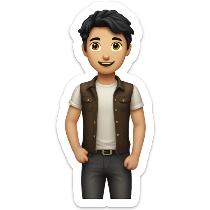 "Emoji of a fair-skinned boy with black hair and a fair-skinned girl with red hair." sticker