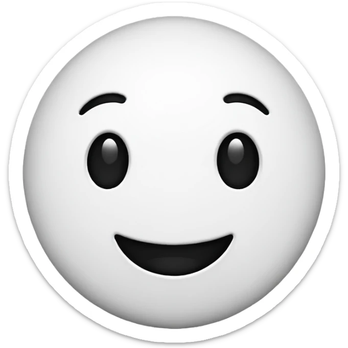 Hazme el emoji del mundo pero en blanco y negro sticker