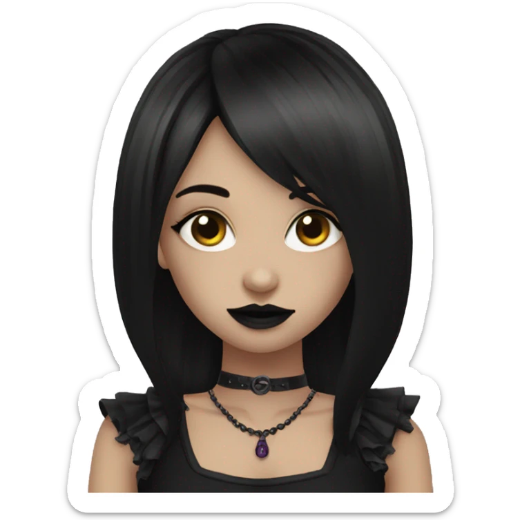goth girl sticker