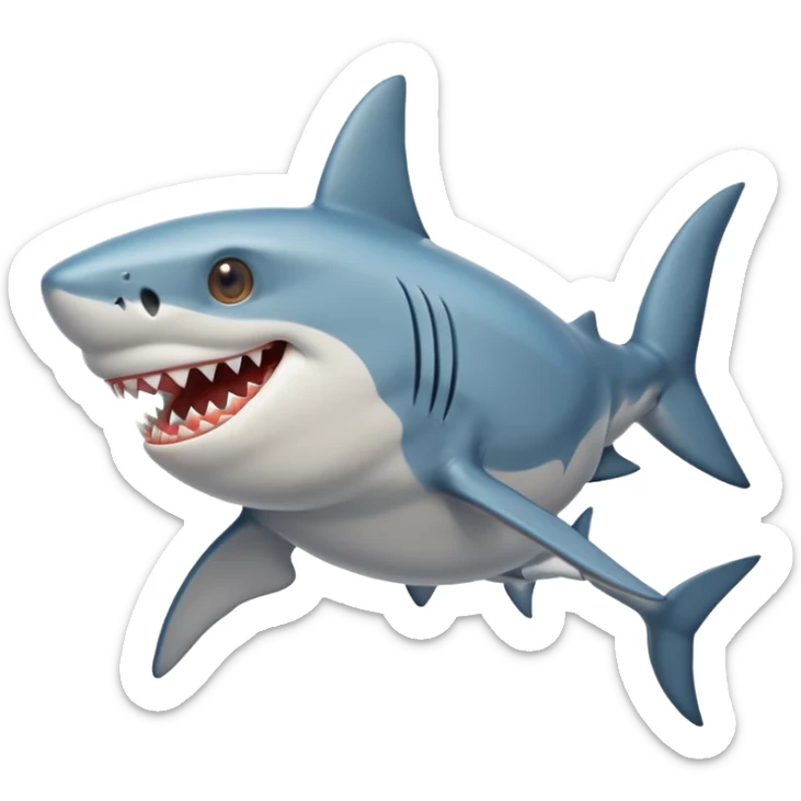Q el tiburón tenga patas y y q este feliz  sticker