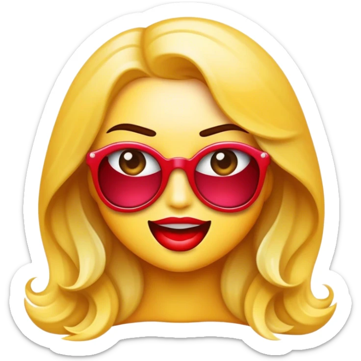 Cinematic Realistic Hollywood Pop Culture Emoji, featuring an iconic portrayal of film industry glamour rendered with vibrant textures and dynamic, cinematic lighting. sticker