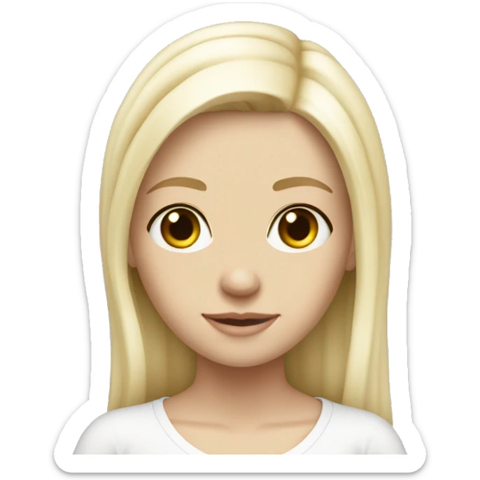  slavic blonde white skinny girl full length  sticker