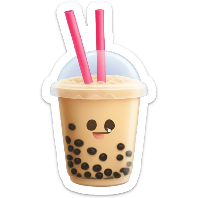 Bubble tea sticker