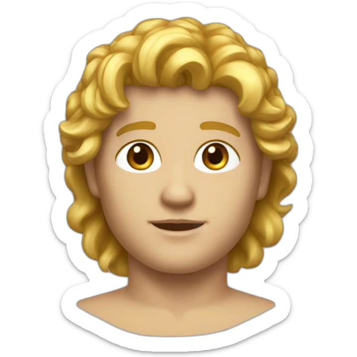 Apollo roman godd fair skin and golden hair sticker