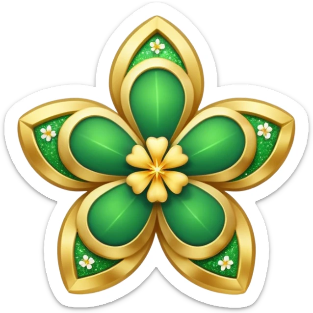 real cosmos star, but with clover, to make star look like lucky star, but main point is star, make it more star like real star emoji, make star with 5 edges sticker
