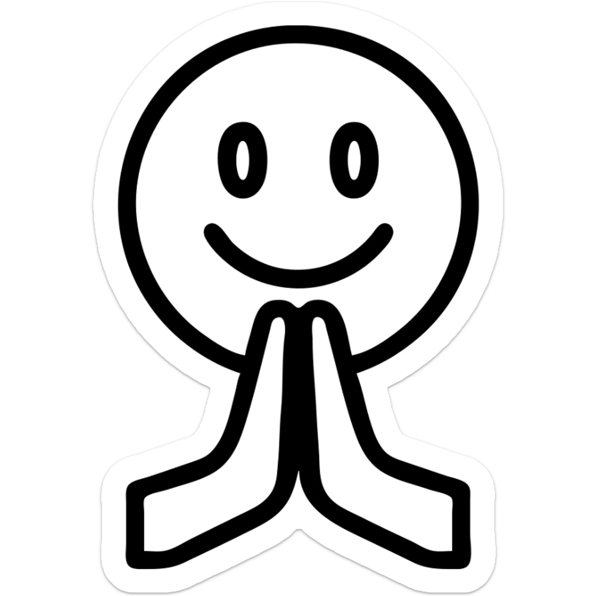 Thank you emoji in the style of a ride-sharing app, bold, modern, Uber color palette sticker