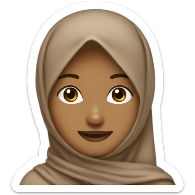 hijab thumbs up brown sticker