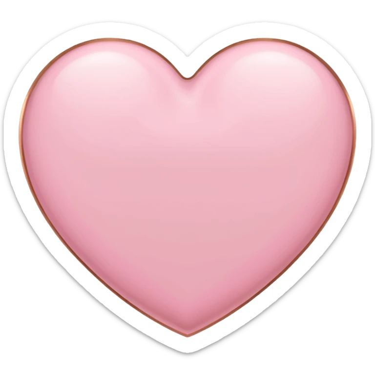 I need a pink and white and rose gold Heart emoji sticker
