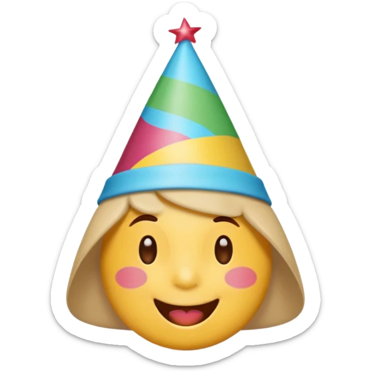 dynamic emoji of '도훈up' sliding in with a party hat, winking, spreading good vibes to the team sticker