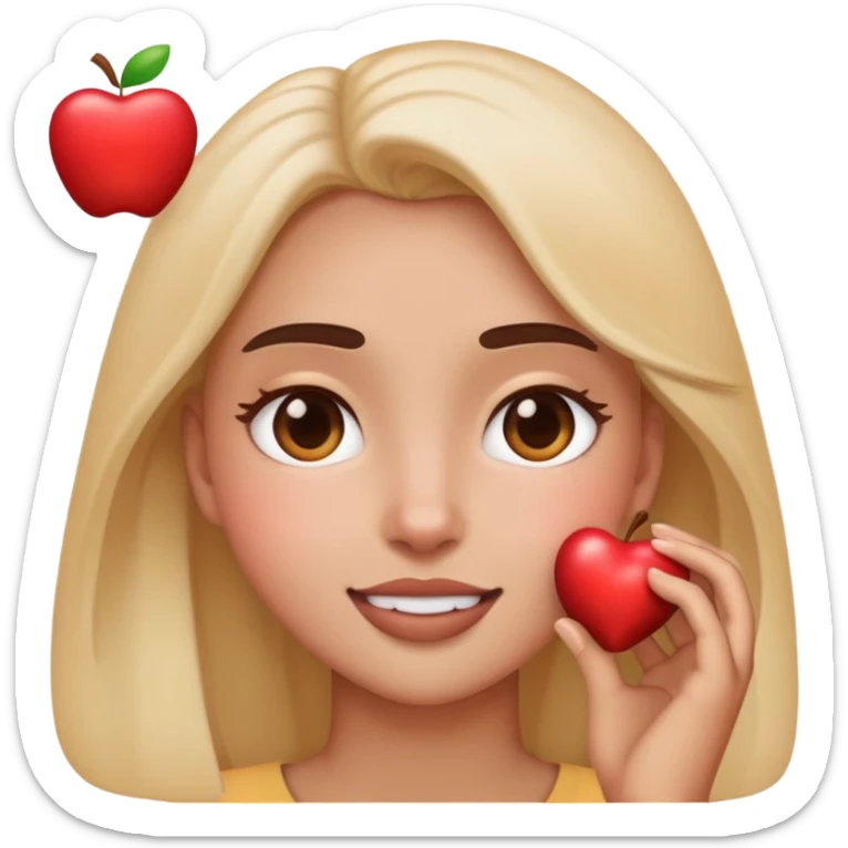 Looking at someone and feeling an extreme amount of love, use apple emojis such as❤️😍🥰 when creating the emoji sticker