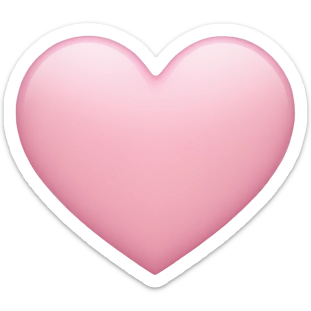 Light pink heart sticker