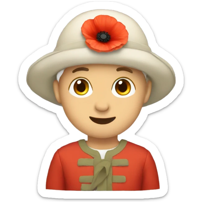 Poppy sticker