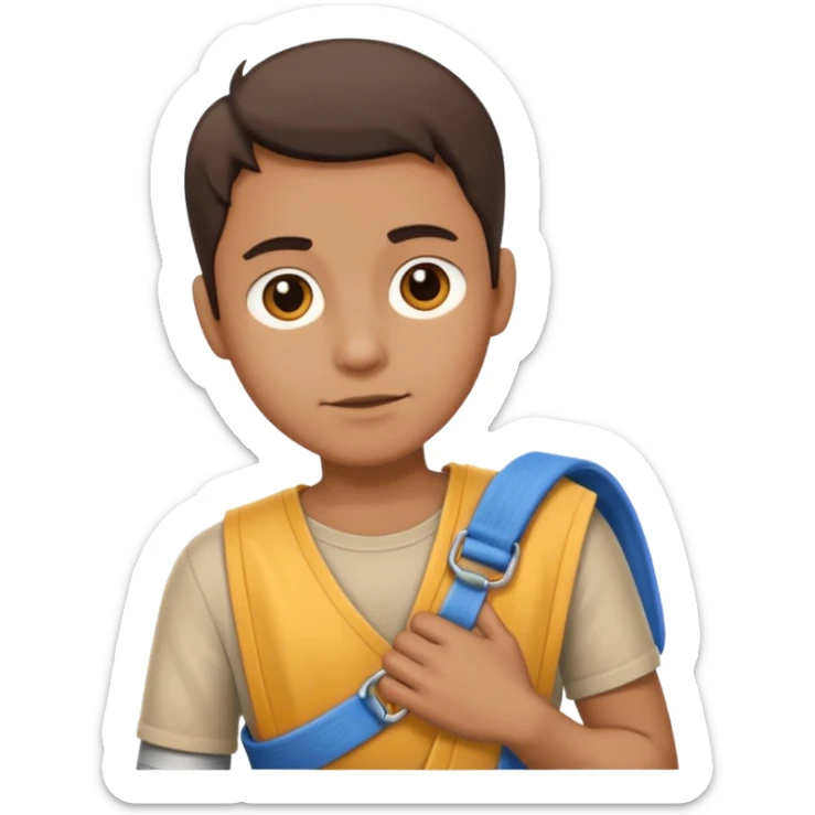 I want an emoji of someone with their right arm in a sling sticker