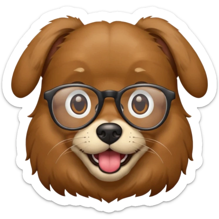 tête chien avec lunette bouche sticker