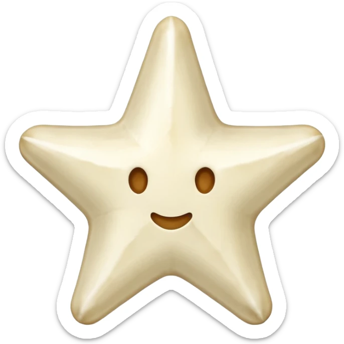 starshape made of bone. no face . no outer ridge. no eyes. no. nose. no mouthjust teh star sticker
