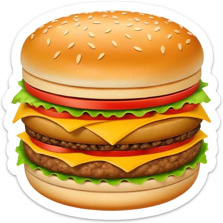 Xi'an Roujiamo Chinese hamburger with meat filling, simplified emoji style with bold outlines and bright colors, cartoon style stuffed flatbread sticker