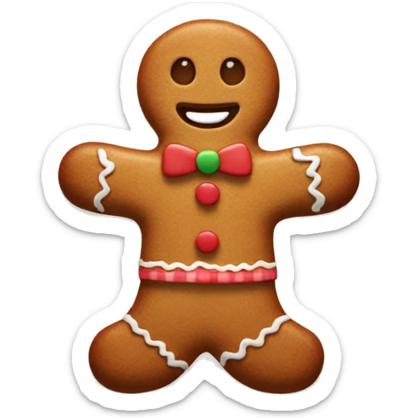 Gingerbread man sticker