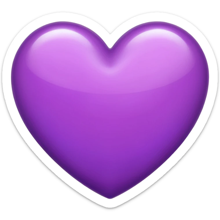 IOS's love letter emoji but with a purple heart instead of a red heart, closed sticker