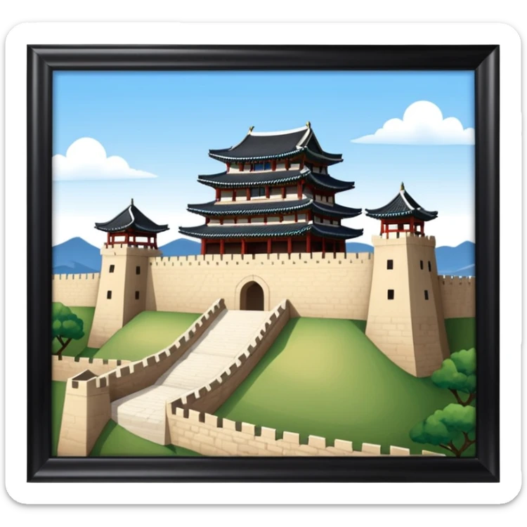 South Korea suwon Hwaseong Fortress Palace castle sticker