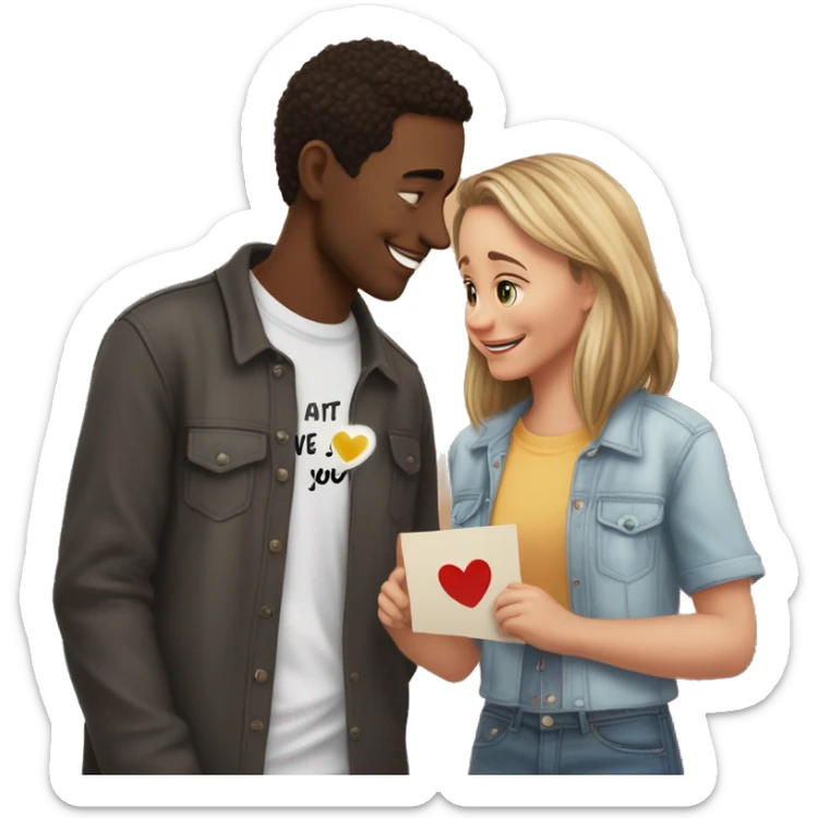 I just witnessed the cutest thing ever. A boy who looked to be about 18 proposed to a girl named Mou. He held up a sign that said "I love you" and she burst into tears. Then, they looked at each other with such love and affection. It was so sweet. 💑💍 sticker