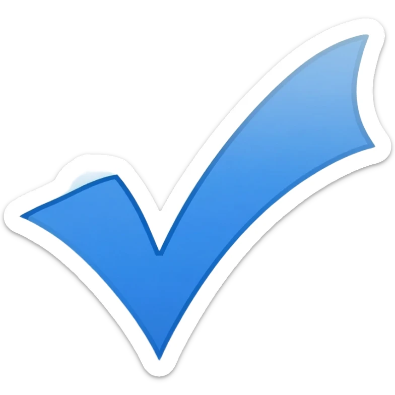 “Blue tick sticker