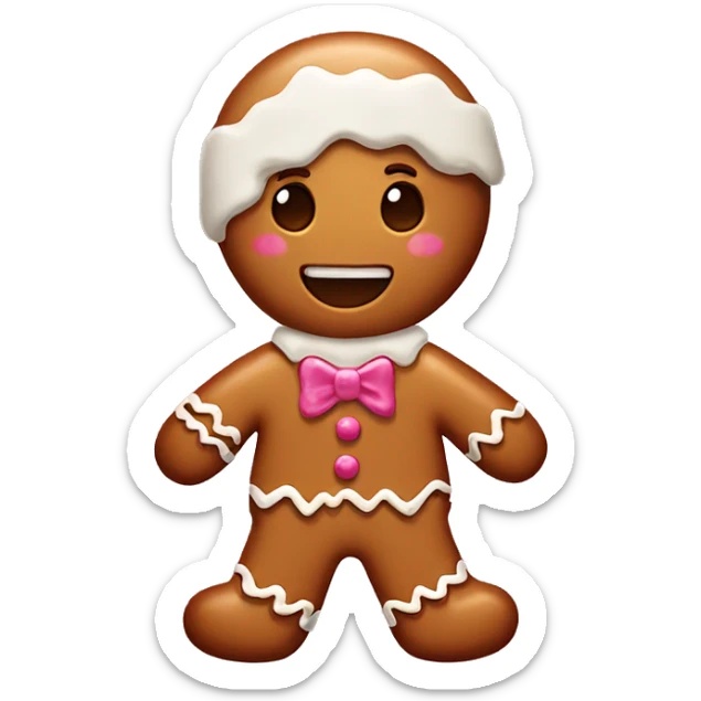 Gingerbread man sticker