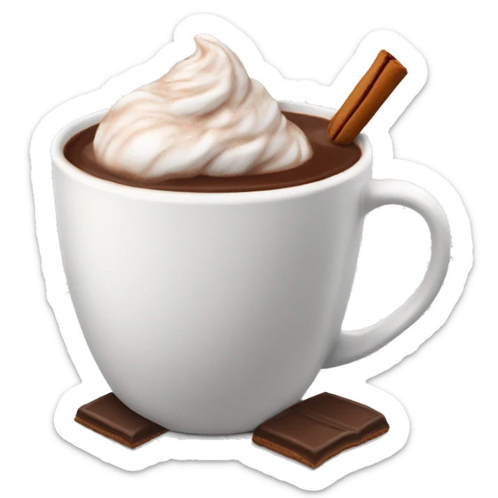 Hot chocolate sticker