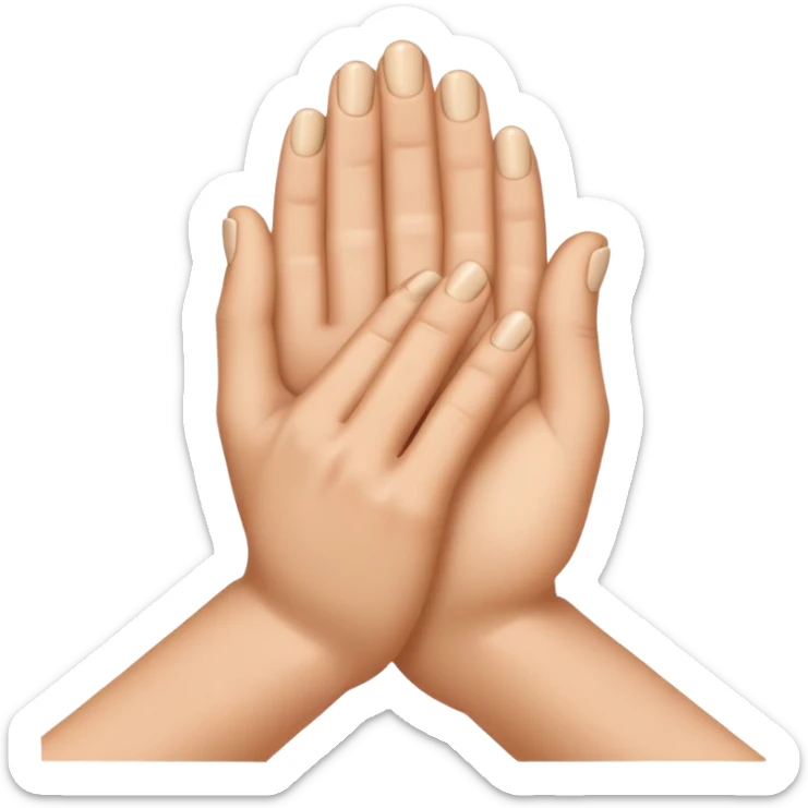Light Brown hands together sticker